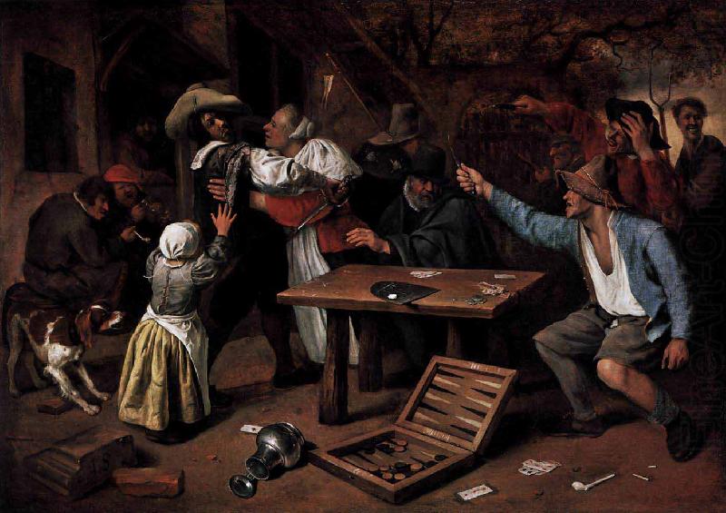 Jan Steen Argument over a Card Game china oil painting image